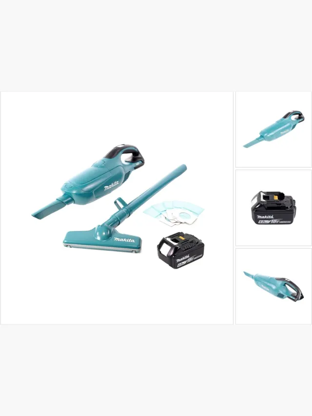 Makita DCL 182 G1 accustofzuiger 18 V + 1x accu 6,0 Ah - zonder oplader Groen