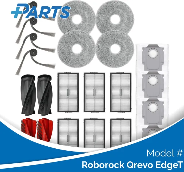 Plus.Parts Roborock Qrevo EdgeT Onderhoudsset (Plus.Parts® alternatief voor 8.02.0388) Overig