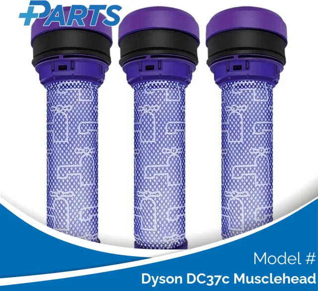 Plus.Parts Dyson DC37c Musclehead Filters (3 Stuks, Plus.Parts® alternatief voor 923413-01) Overig