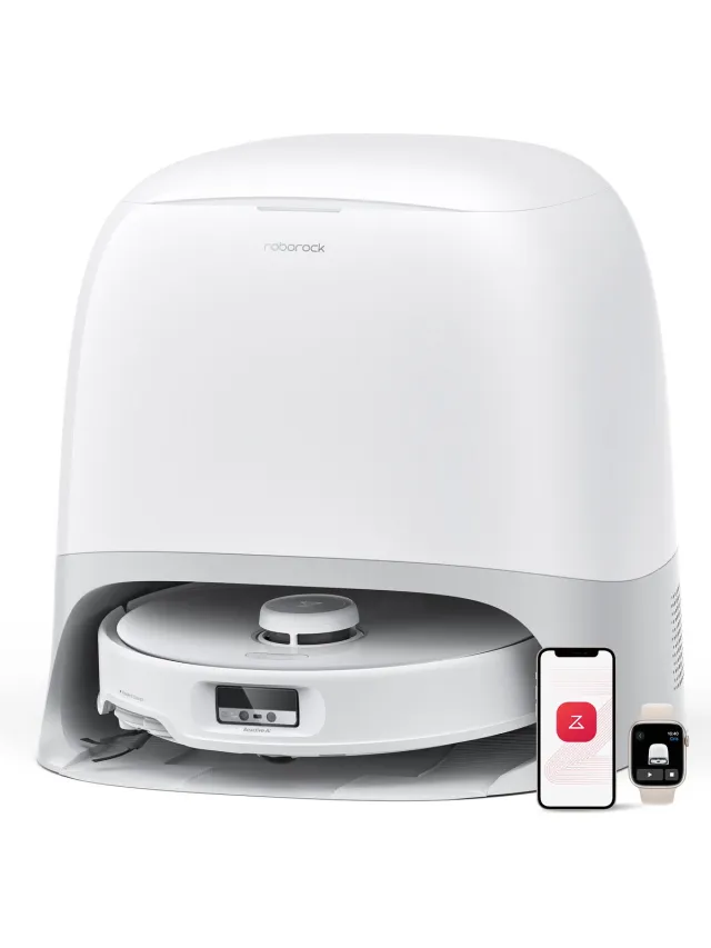 Roborock Qrevo Curv – Robotstofzuiger met dweilfunctie – 18500 Pa zuigkracht – Zelfreinigend dock & AI-navigatie – Dual Anti-Tangle-systeem – AdaptiLift-chassis – 75 ℃ warmwater mopwas – Intelligente vuildetectie & spraakassistent – Wit