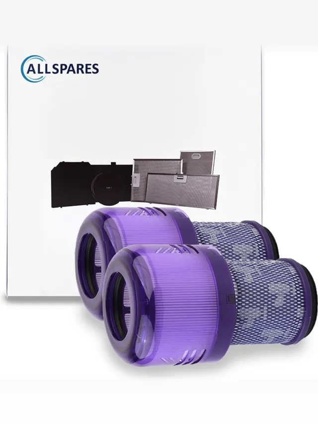 AllSpares HEPA-filter (2 St.) 971517-01 voor Stofzuigers geschikt voor Dyson Outsize / V11 Outsize Paars
