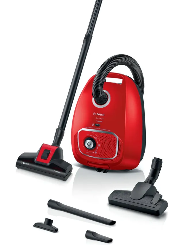 Bosch ProAnimal BGB41PET1 Serie 4 - Stofzuiger met zak - 11 mtr bereik - HEPA 13 - Rood