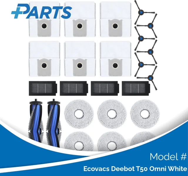 Plus.Parts Ecovacs Deebot T50 Omni White Onderhoudsset (Plus.Parts® alternatief voor DKT060203) Overig