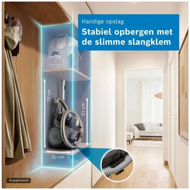Bosch BGS05BA2HT stofzuiger zonder zak zwart, foto 2