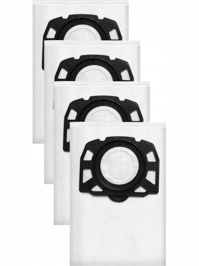 AreoSe Stofzuigerzakken en filters voor Karcher WD3 WD2 Plus SE 4001 + filtr - 5 zakken + 1 filter