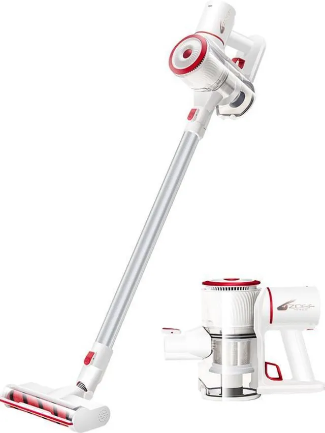 Zoef Robot James 2.0 - STS08Z - Steelstofzuiger - Steelstofzuiger draadloos - Turbo Borstel en Kleine Turbo Borstel - LED verlichting - steelstofzuigers - stofzuiger zonder zak op accu - stofzuiger draadloos wit