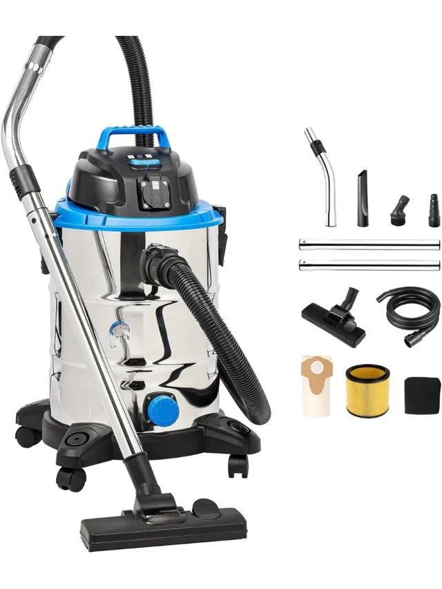 Levo ® Bouwstofzuiger Zonder Zak - Alleszuiger Met Accessoires - Stofzuiger - Blauw - 38cm x 38cm x 58cm