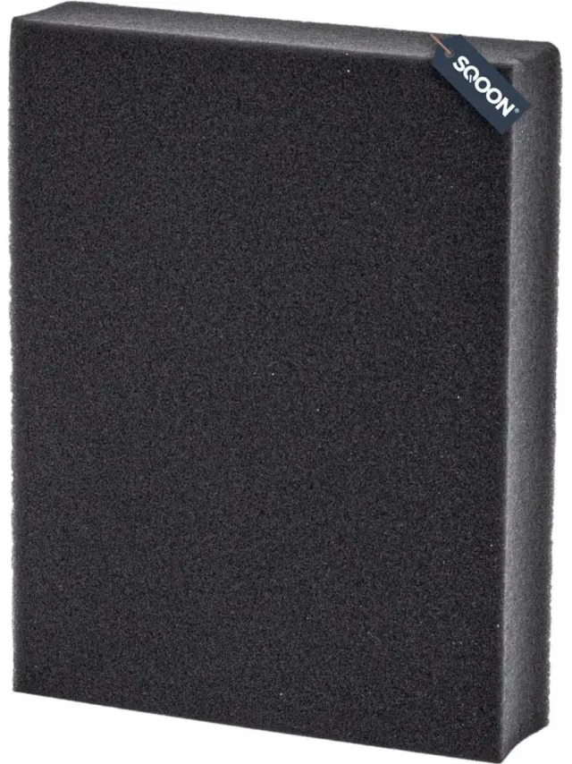 SQOON Sponsfilter geschikt voor AEG LX7 / LX8 series - Gelijk aan model: 1184255014 - Vervangt origineel filter, ideaal voor optimale stofopname en motorbescherming zwart