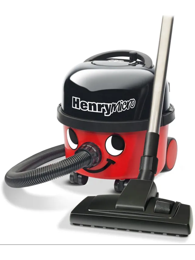 Numatic Henry Micro HVR200M - Stofzuiger met zak Zwart;Rood;Wit