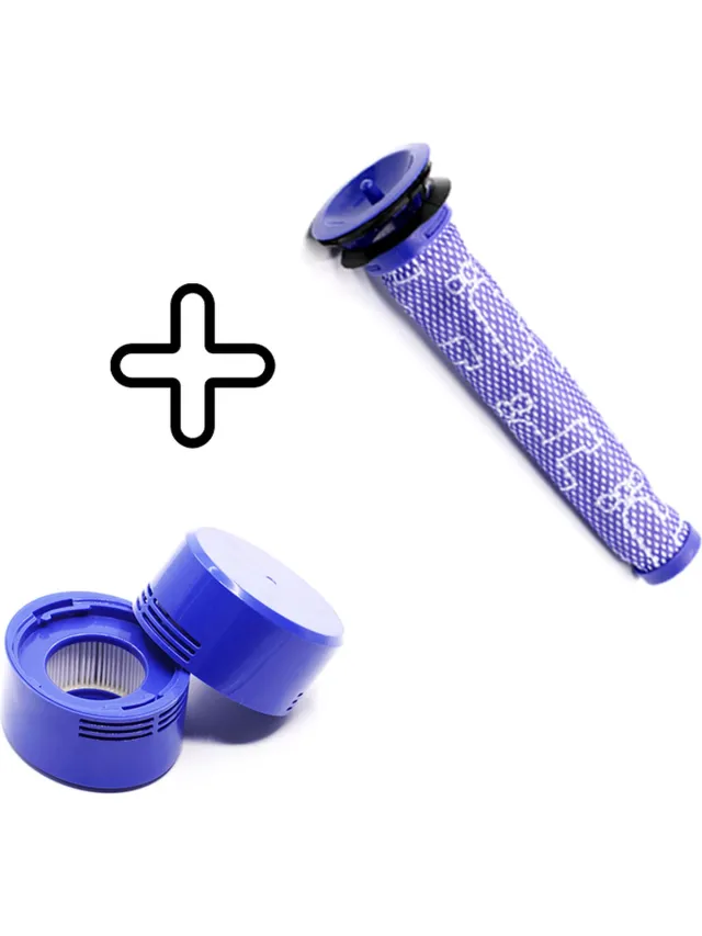 JGR Filter Set voor Dyson V7 & V8 Steelstofzuiger - Filter Set - Wasbaar - Pre en Post Filter - 1x Voor Filter 1x Motor Filter V7 & V8 Hepa
