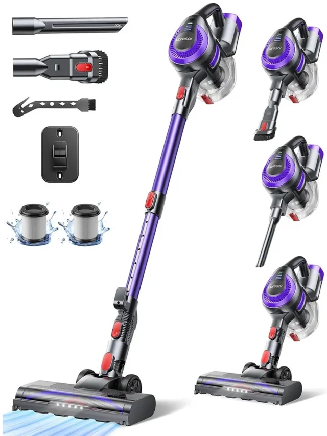 House of Balance SteelStofzuiger - Sterke Zuigkracht - Draadloos - 45 Minuten - incl Accessoires - Stofzuiger - Draadloze Stofzuiger Grijs