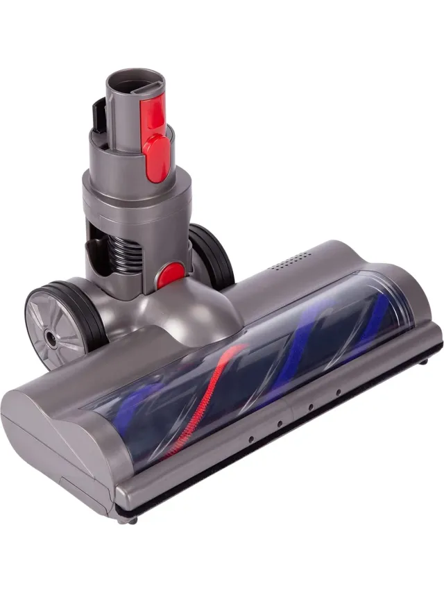Phonillico Borstel compatibel met stofzuigers V7, V8, V10, V11, V15, reinigingskop met licht Grijs