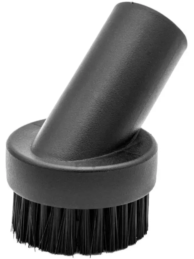 SQOON Plumeau 32 mm met Nylon Haren – Voor Universele Stofzuigers - Niet Draaibaar – Ø 60 mm Borstel Zwart