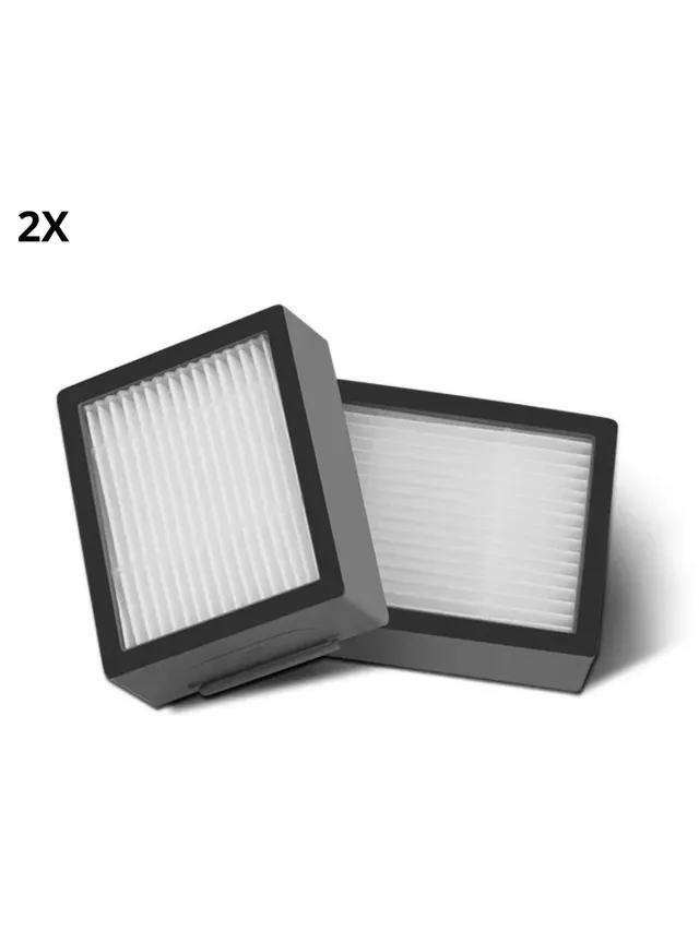 Bramokava 2x HEPA Filter – Geschikt voor iRobot Roomba i1 i3 i3+ i4 i4+ i5 i5+ i6 i6+ i7 i7+ i8 i8+ e5 e6 e7 – Niet voor Dweilfunctie Combo j7+ j9+ Grijs