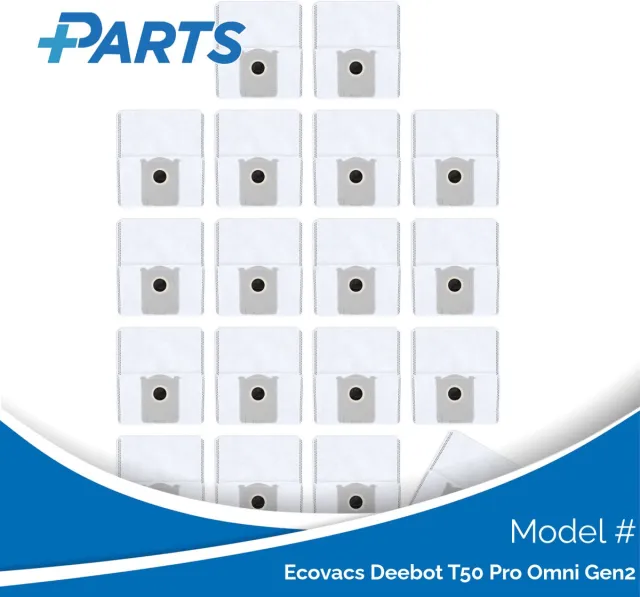Plus.Parts Ecovacs Deebot T50 Pro Omni Gen2 Stofzakken (18 Stuks, Plus.Parts® alternatief voor DDB030041) Overig