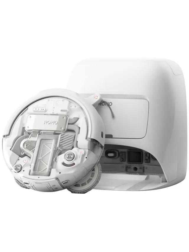 DJI Romo A (water Tank Version)(eu) - Robotstofzuiger Met Dweilfunctie Wit & Transparant