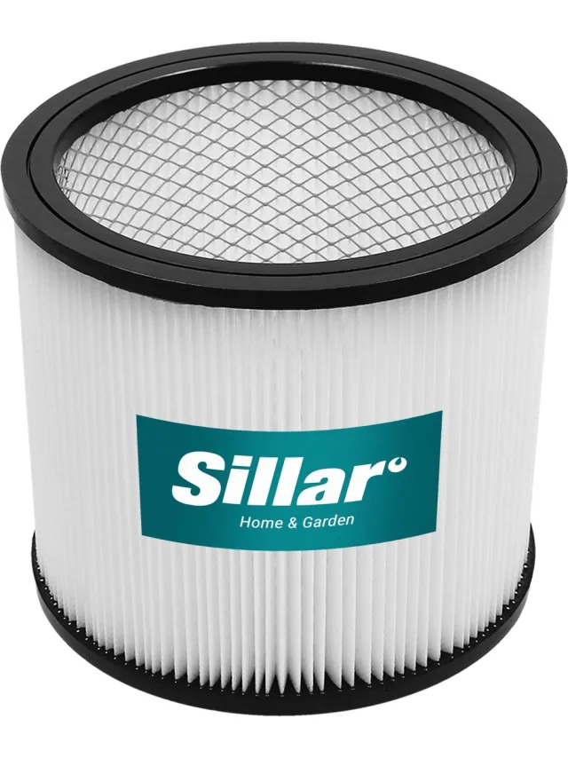 Sillar stofzuigerfilter, wasbaar, gaasversterkt filter, herbruikbaar, geschikt voor PARKSIDE PNTS serie, DEXTER, RYOBI stofzuigers, vervanging , 1stuck wit, zwart