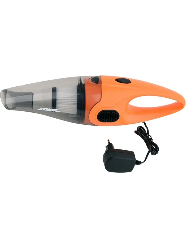 Sthor 82954 Serie - Draadloze Auto Stofzuiger - 80W - Zonder Zak - Met Accessoires Grijs