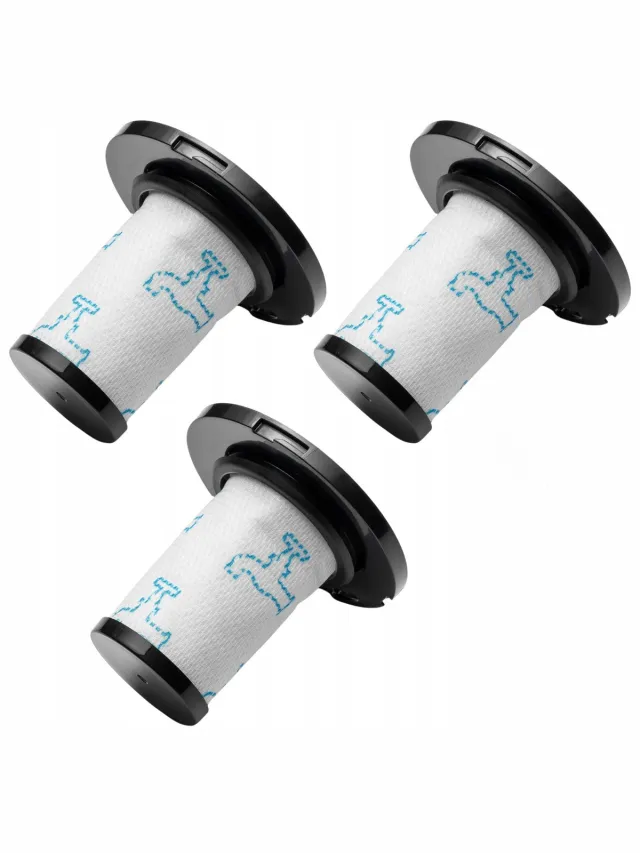 AreoSe HEPA-filter voor TEFAL X-Force Flex 11.60 12.60 14.60 15.60 Rowenta X-Force - 3 stuks Black
