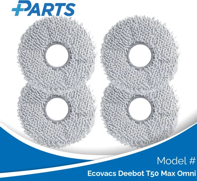 Plus.Parts Ecovacs Deebot T50 Max Omni Dweilpads (4 Stuks, Plus.Parts® alternatief voor 201-2425-10B0) Overig