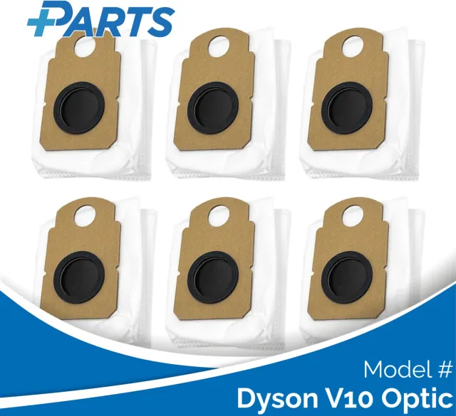 Plus.Parts Dyson V10 Optic Stofzakken (6 Stuks, Plus.Parts® alternatief voor 975738-01) Overig
