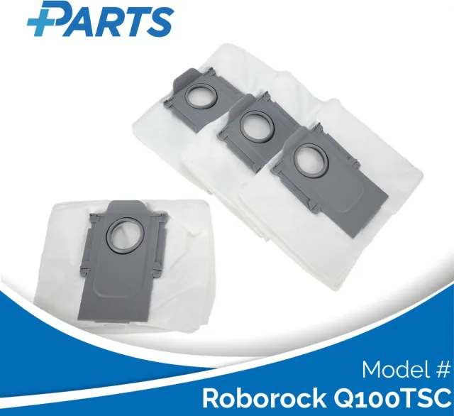Plus.Parts Roborock Q100TSC Stofzakken (4 Stuks, Plus.Parts® alternatief voor 8.02.0132) Overig