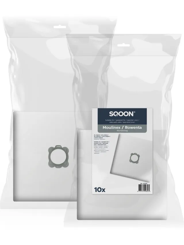 SQOON Stofzuigerzakken Geschikt voor Rowenta Wonderbag - 10 Stuks