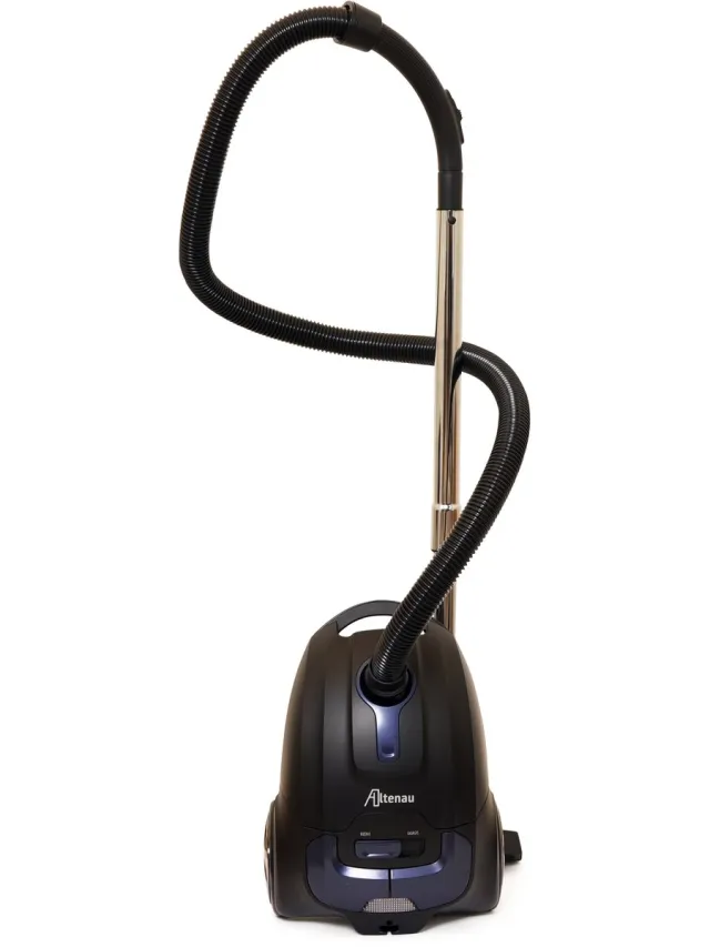 Altenau Stofzuiger met Zak – Power Tank 800B – 800W – HEPA 12 Filter – 4 Liter – Regelbare Zuigkracht black