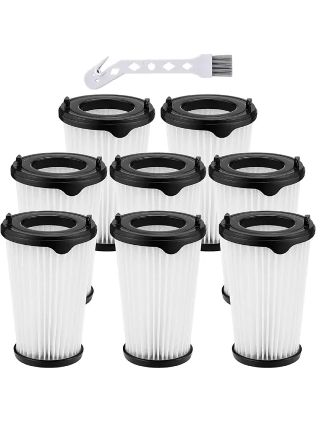 RALA 8 Vervangende Stofzuigerfilters Compatibel met AEG CX7 en Electrolux Ergorapido - HEPA Filter Cartridges met Reinigingsborstel - Wasbaar Zwart