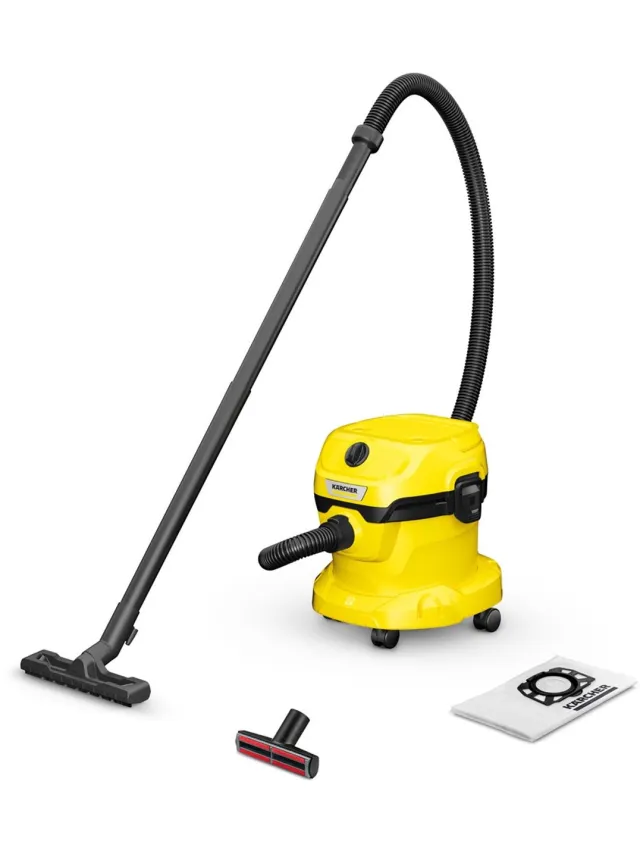 Kärcher Karcher WD 2 Plus V-12/4/18 Pet - Workshopstofzuiger - Droog en Nat Gebruik - Blazerfunctie Geel