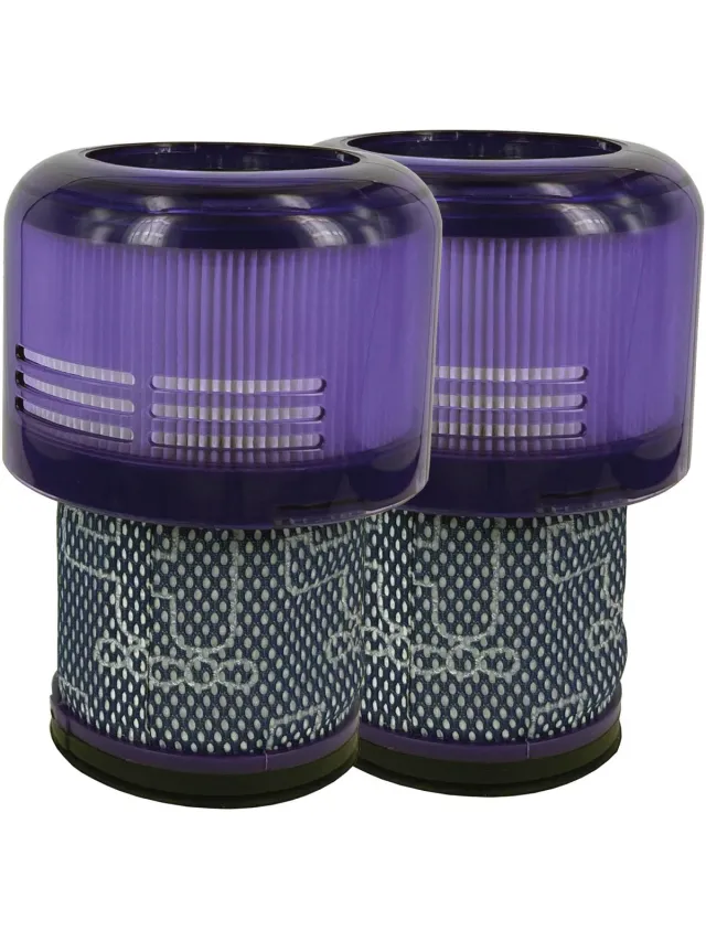 Multaparts HEPA Filter cassette (set a 2 stuks) geschikt voor Dyson V11 & V15 - Wasbaar| Gemaakt van duurzaam katoen en eenvoudig te reinigen | Meet op voor je besteld | Vervanger voor Dyson 970013-02 Paars
