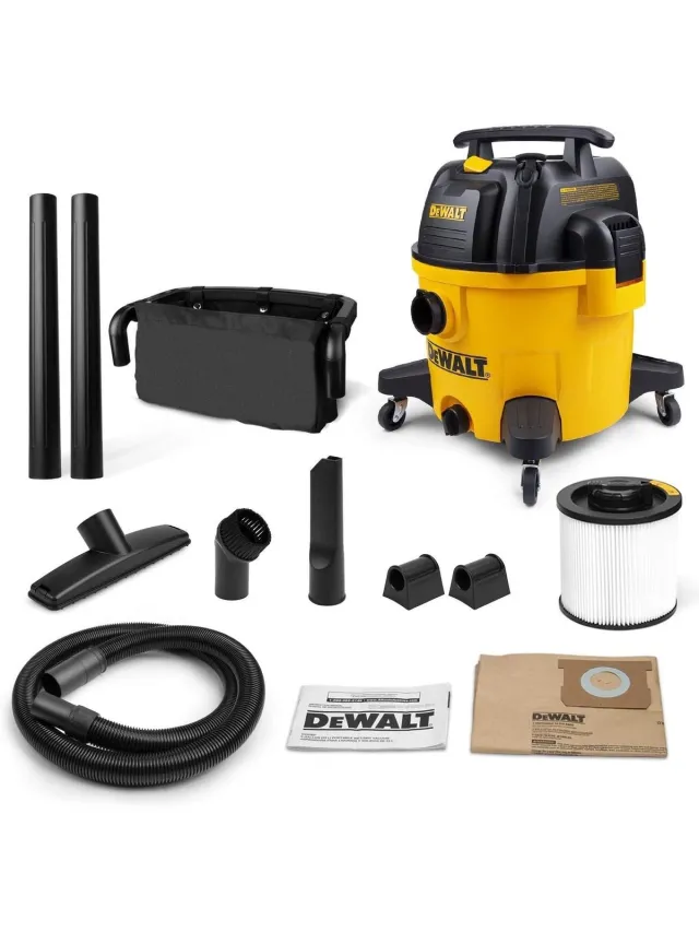 DeWalt DXV34P 34L Nat- en Droogstofzuiger 230V geel