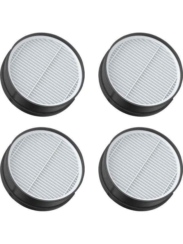 Olvy Steelstofzuiger Hepa Filters - Geschikt voor A10 Model - 4 Stuks Zwart