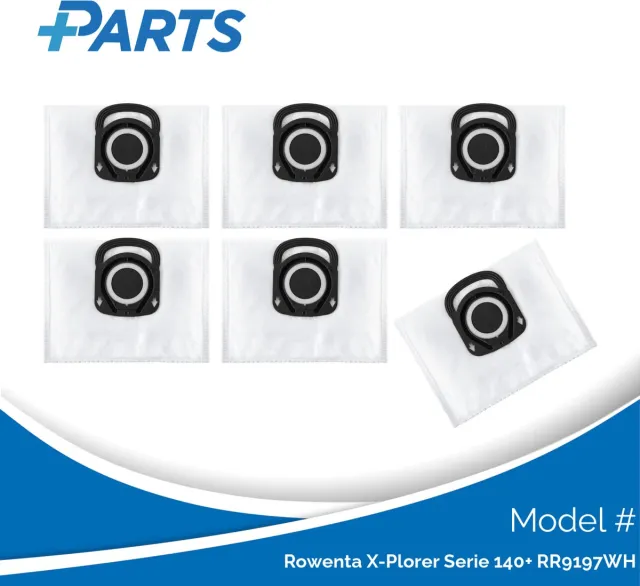 Plus.Parts Rowenta X-Plorer Serie 140+ RR9197WH Stofzakken (6 Stuks, Plus.Parts® alternatief voor ZR200540) Overig