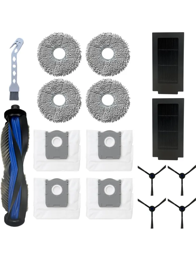 Phonillico Accessoirespakket voor Ecovacs Deebot T50 Omni / T50 Pro Omni - Zak/Filter/Dweil/Zijborstel/Afzuigrol