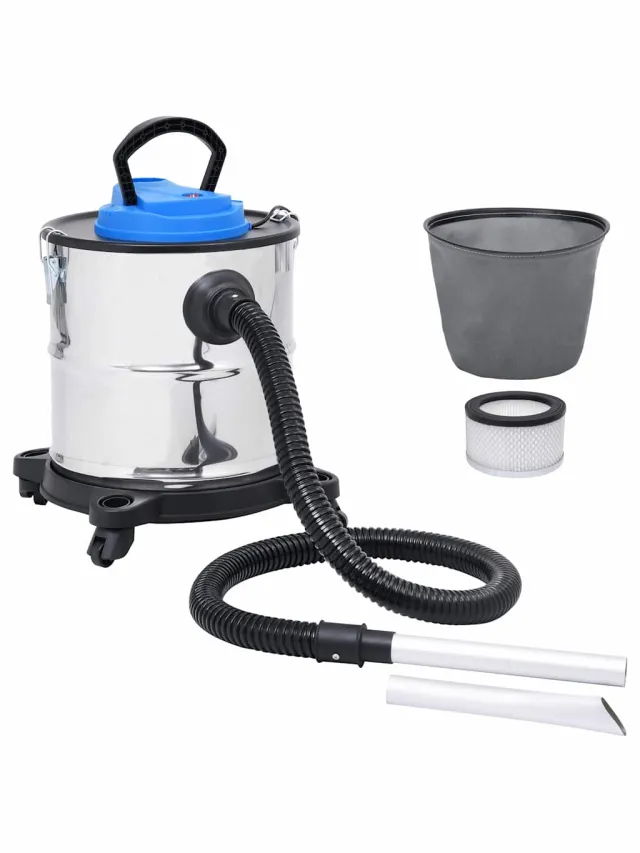 vidaXL Asstofzuiger met HEPA filter 1200 W 20 L roestvrij staal Zilver