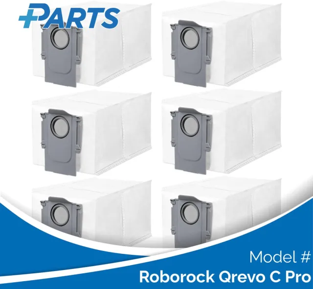 Plus.Parts Roborock Qrevo C Pro Stofzakken (6 Stuks, Plus.Parts® alternatief voor 8.02.0239) Overig