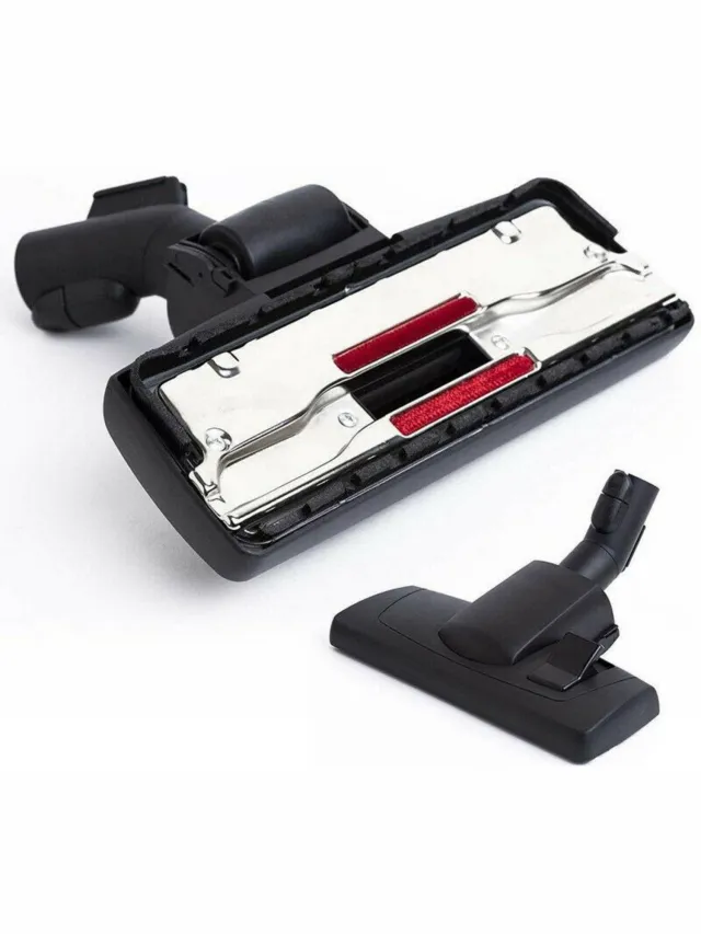SSTRWGOOD Stofzuigerborstel - Universele Opzetborstel met Verstelbare Hals - Geschikt voor Miele S1 S2 S4 S5 S6 S8 SBD 285-3 - Plastic - Incl. Klikbevestiging en Parkeerfunctie Zilver