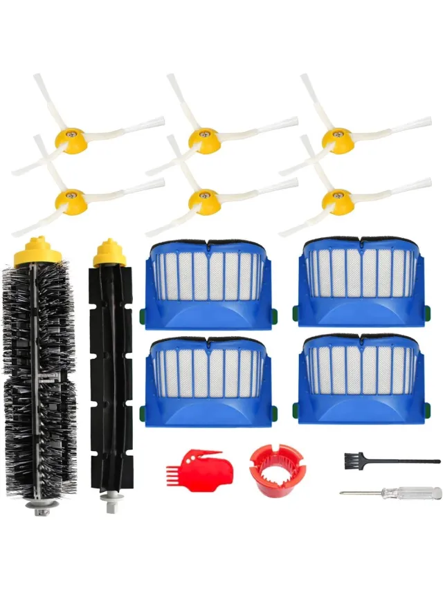 Geschikt voor iRobot (Merkloos) Vervangende onderdelen accessoires kit gescht voor i Robot Roomba 675 694 692 614 670 677 671 691 676 639 679 615 600 Serie Robot Stofzuiger Attachment, 1 Borstel Borstel 6 Zijborstels, 4 Filter