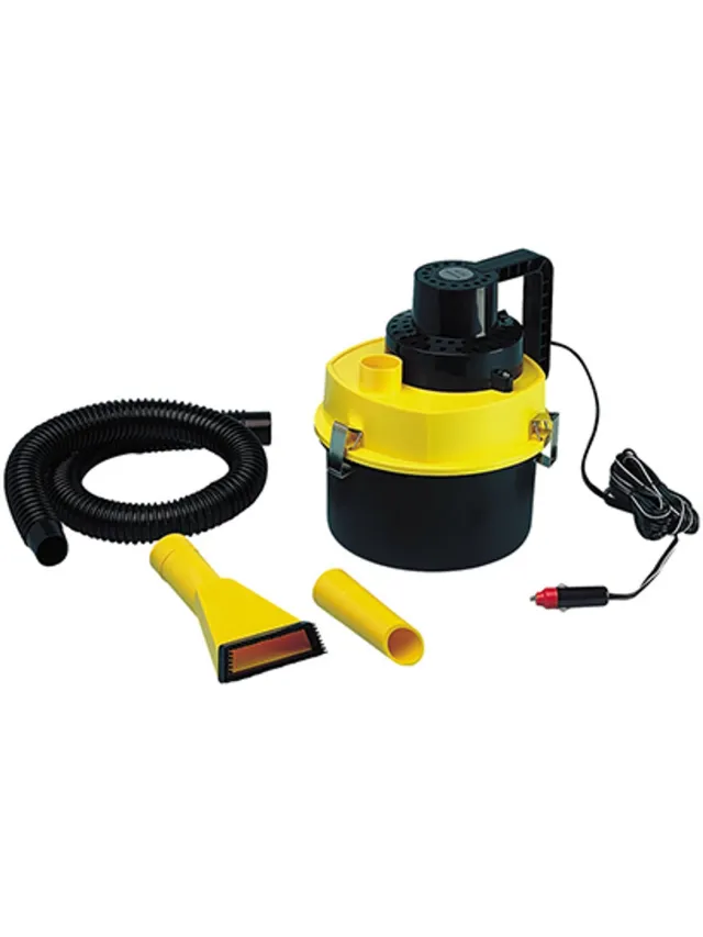 Lampa Stofzuiger - 12V - 160W - met opvangbak - 400 cm kabel Geel