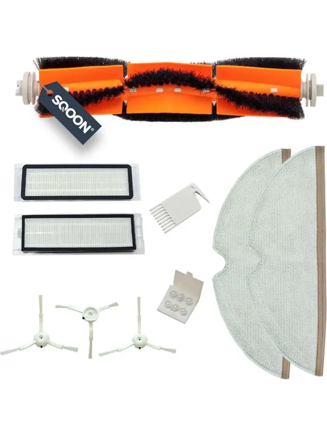SQOON Onderhoudsset – Geschikt voor Xiaomi Roborock E2 / E3 Series – 10-delig