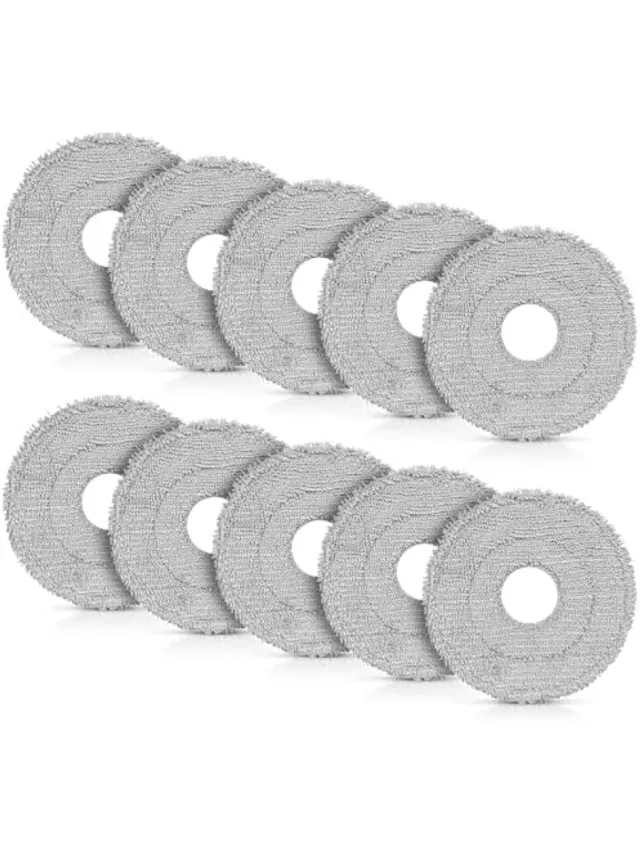 PromoHome 10 stuks doekjes voor Dreame X40 Ultra / X40 Master / L10s Ultra Gen 2 / L10s Pro Ultra / L40 Ultra / X30 Ultra / Mova E30 Ultra stofzuigerrobot, wasbare microvezel dweilpads, vervangende accessoires Wit