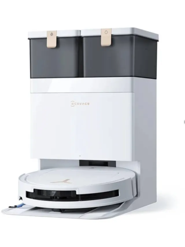 Ecovacs Deebot T50 Pro Omni Gen3 Robotstofzuiger Met Dweilfunctie - 25.000Pa - 8.1 cm Ultradun - ZeroTangle 3.0 - TruEdge 2.0 Randreiniging - AIVI 3D 3.0 Obstakelvermijding - 75°C Heetwater - Wit
