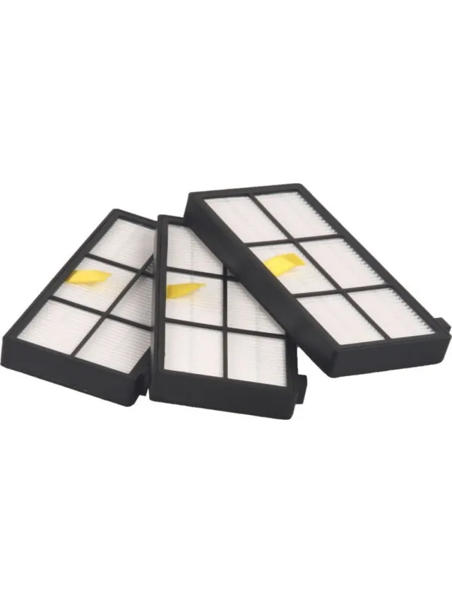 MyRobo.nl - Universeel Filter for irobot 800/900 filter, 3pk, Compatible with iRobot part 4415864 Zwart