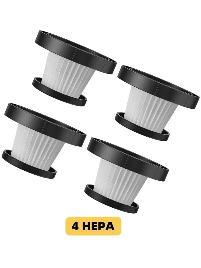 Elekiatech Steelstofzuiger HEPA Filter Accessoires - Set van 4 - alleen geschikt voor Elekiatech modellen A25, A26, A15/17/A18/A19 Zwart