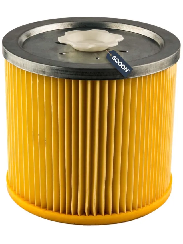SQOON Stofzuigerfilter geschikt voor Bosch PAS en GAS 12-30 – Vervanger voor 2 607 432 001 Geel