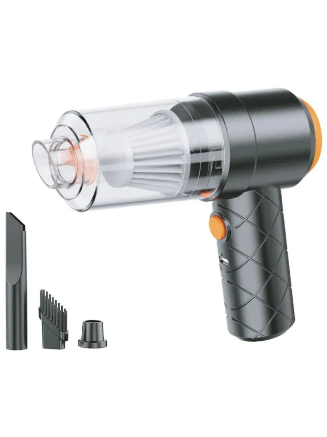 Benson 2-in-1 Stofzuiger en compressor mini 1200 mAh - 24 W - 3,7 V - 7 V Zwart