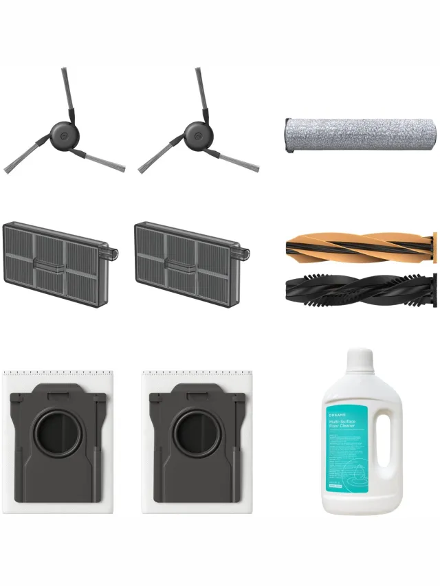 Dreame Aqua10 Ultra Roller / Aqua10 Roller - Accessoireset - 2 zijborstels, hoofdborstels, rolborstel, 2 filters, 2 stofzakken en vloerreiniger - Origineel