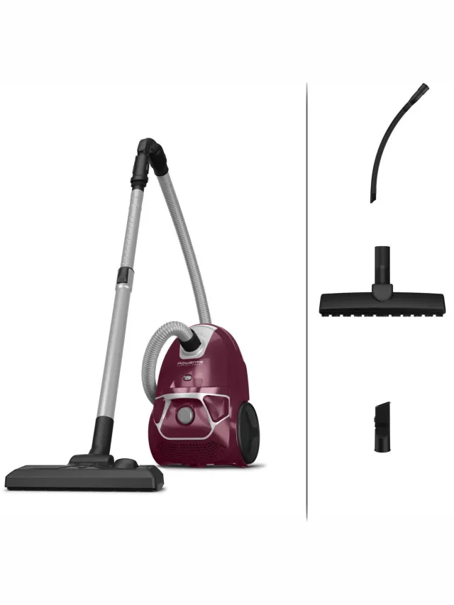 Rowenta Compact Power RO3969 stofzuiger met zak bordeaux