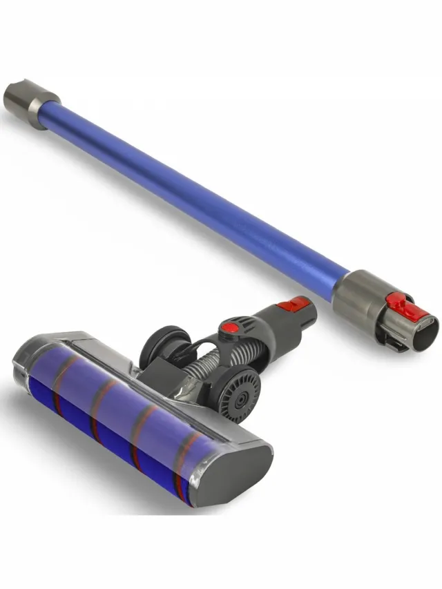 DEGG 2-Delige Steelstofzuiger set - Geschikt voor Dyson V10, V11, V15, V7 en V8 - Zuigmond + Zuigbuis (blauw) - Premium Kwaliteit